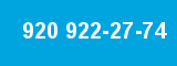 920 922-27-74 920 922-27-74